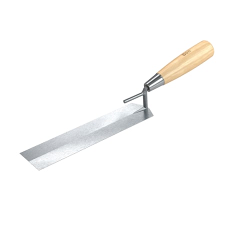 Bon Tool Margin Trowel, Bucket Carbon Steel 8" X 2" Wood Handle 14-333